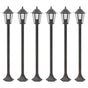 Garden Post Lights 6 pcs E27 110 cm Aluminium Bronze