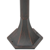Garden Post Lights 6 pcs E27 110 cm Aluminium Bronze - 45-Degree Angle