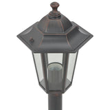 Garden Post Lights 6 pcs E27 110 cm Aluminium Bronze - Rear View