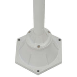 Garden Post Light E27 220 cm Aluminium 2-Lantern White