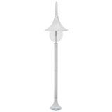 Garden Post Light E27 120 cm Aluminium White - Front View