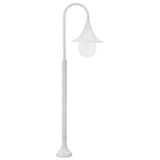 Garden Post Light E27 120 cm Aluminium White - Side View
