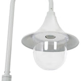 Garden Post Light E27 120 cm Aluminium White - 45-Degree Angle