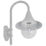 Garden Wall Lamp E27 42 cm Aluminium White - Side View