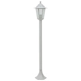 Garden Post Lights 6 pcs E27 110 cm Aluminium White - Side View