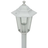 Garden Post Lights 6 pcs E27 110 cm Aluminium White - Top-Down View