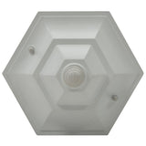 Garden Post Lights 6 pcs E27 110 cm Aluminium White - 45-Degree Angle