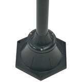 Garden Post Light E27 220 cm Aluminium 2-Lantern Dark Green - Top-Down View