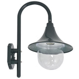 Garden Wall Lamp E27 42 cm Aluminium Dark Green - Front View