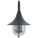Garden Wall Lamp E27 42 cm Aluminium Dark Green - Side View