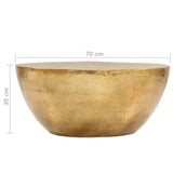 Coffee Table Hammered Aluminium 70x30 cm Brass - Extra Image