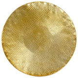 Coffee Table Hammered Aluminium 70x30 cm Brass