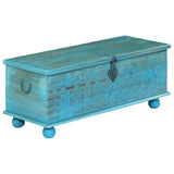 Storage Chest Solid Mango Wood Blue 100x40x41 cm - Extra Image