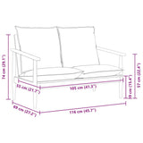 2-Seater Sofa Real Leather with Acacia Wood Brown