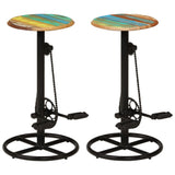 Bar Chairs 2 pcs Solid Reclaimed Wood