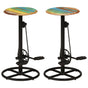 Bar Chairs 2 pcs Solid Reclaimed Wood