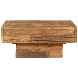 Coffee Table Solid Reclaimed Wood 70x70x30 cm - Front View