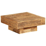 Coffee Table Solid Reclaimed Wood 70x70x30 cm - Rear View