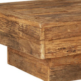 Coffee Table Solid Reclaimed Wood 70x70x30 cm - Rear View