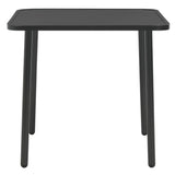 3 Piece Bistro Set Steel Dark Grey - Side View