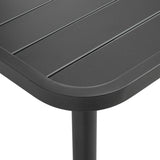 3 Piece Bistro Set Steel Dark Grey - Top-Down View