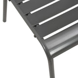3 Piece Bistro Set Steel Dark Grey - Extra Image