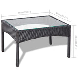 Garden Sofa Set 7 Pieces Poly Rattan Black and Cream White - Extra Image