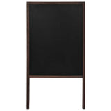 Double-sided Blackboard Cedar Wood Free Standing 60x80 cm - Side View