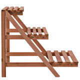 3-Tier Plant Stand Cedar Wood 48x45x40 cm - Front View