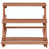 3-Tier Plant Stand Cedar Wood 48x45x40 cm - Side View
