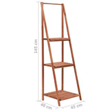 Plant Stand Cedar Wood 45x40x145 cm - Low Angle