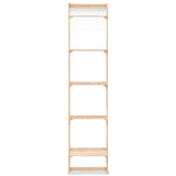 Ladder Wall Shelf Cedar Wood 41.5x30x176 cm - Side View