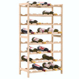 Wine Rack Cedar Wood 57.5x28x102 cm - Front View
