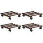 Plant Rollers 4 pcs Cedar Wood 25x25 cm