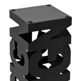 Umbrella Stand Design Steel Black - Top-Down View