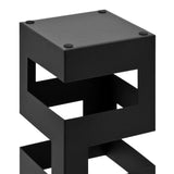 Umbrella Stand Steel Black - Top-Down View