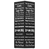 Umbrella Stand Text Steel Black - Front View