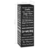 Umbrella Stand Text Steel Black - Rear View