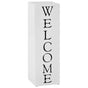 Umbrella Stand Welcome Steel White