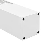 Umbrella Stand Stones Steel White - Side View