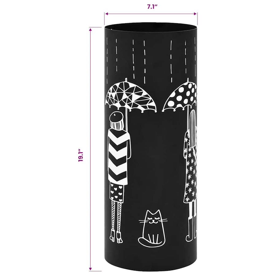 Umbrella Stand Women Steel Black