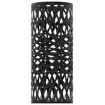 Umbrella Stand Leaves Steel Black