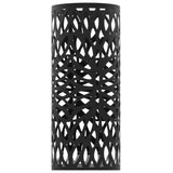Umbrella Stand Leaves Steel Black - Front View