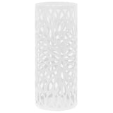 Umbrella Stand Leaves Steel White