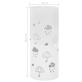 Umbrella Stand Umbrellas Steel White - Rear View