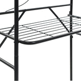 Toilet Rack Black 60x33x174 cm - Rear View