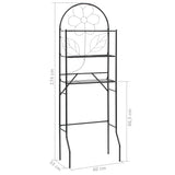 Toilet Rack Black 60x33x174 cm - Close-Up Angle