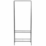 Clothes Rack 59x35x150 cm Black - Front View