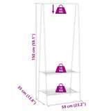 Clothes Rack 59x35x150 cm Black - 45-Degree Angle