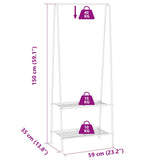 Clothes Rack 59x35x150 cm White - 45-Degree Angle